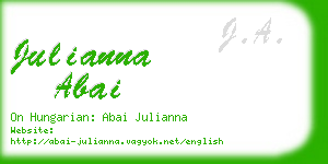 julianna abai business card